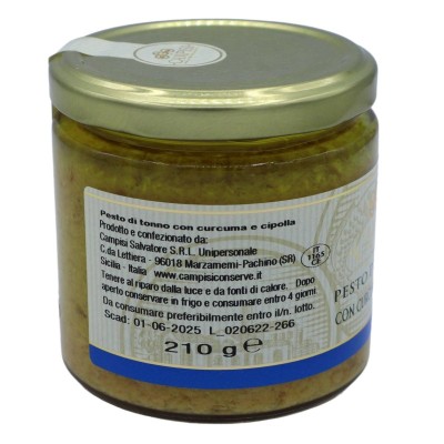 Pest av Sicilien Ton med Curcuma och Cipolla 210g - 