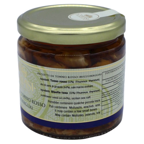 Atún rojo siciliano "Buzzonaglia" en trozos 220 g 2