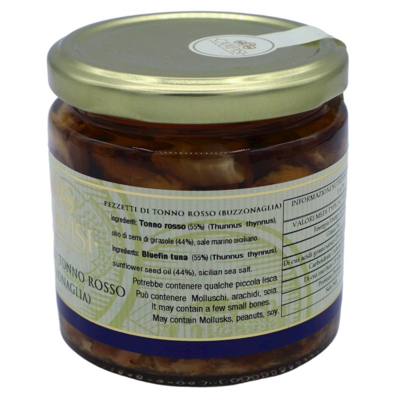 Pezzetti di Tonno Rosso Siciliano Buzzonaglia 220gg - 