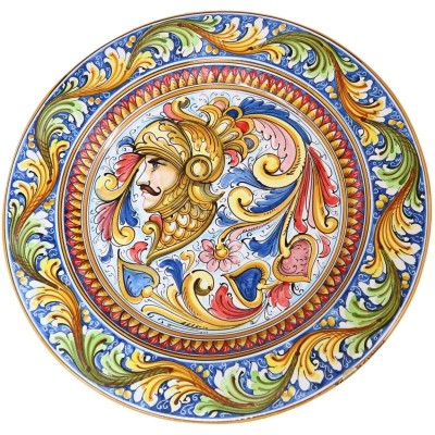 Plate Ornamentale a falda Caltagirone, Paladino dekoracja w stylu sycylijskim, Diameter approx. 55cm Mod. Bor. - 