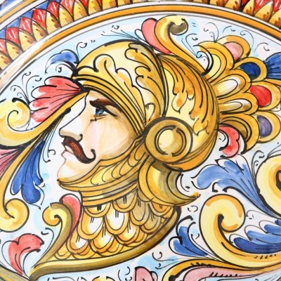 Plate Ornamentale a falda Caltagirone, Paladino dekoracja w stylu sycylijskim, Diameter approx. 55cm Mod. Bor. - 