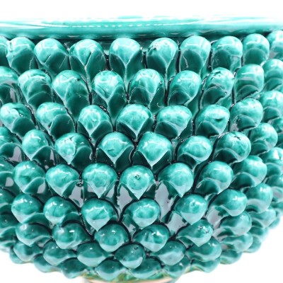 Vase Half Pigna Caltagirone color Verderame i Gambo ozdobili, Measures d30 x30 cm approx. TD - 