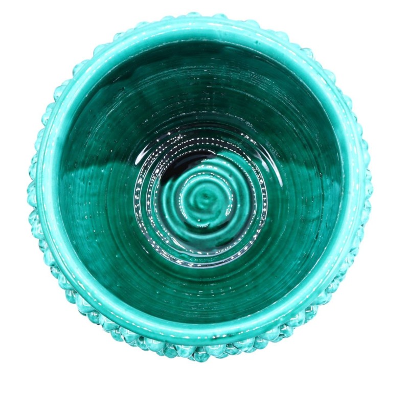Vase Half Pigna Caltagirone color Verderame i Gambo ozdobili, Measures d30 x30 cm approx. TD - 