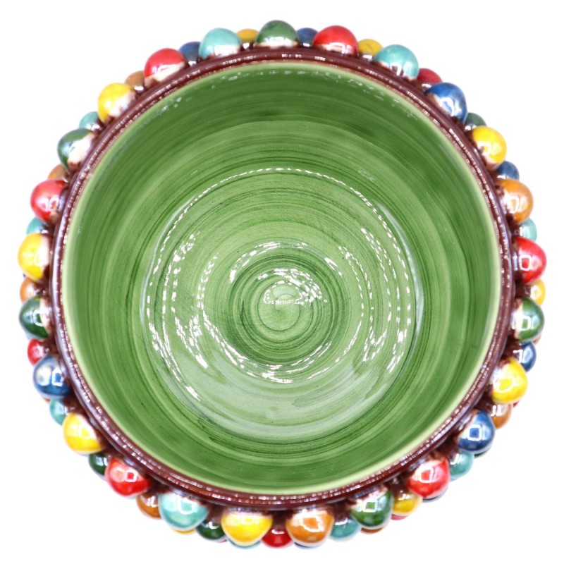 Flerfärgad Pigna Cachepot, Caltagirone keramik, Mother of Pearl emalj, 3 storleksalternativ (1st) MD1 - 