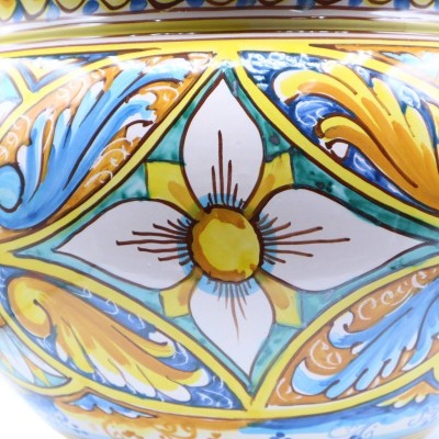 Maceta de cerámica Caltagirone, decoración barroca de Palermo, con 5 tamaños (1 unidad) - 