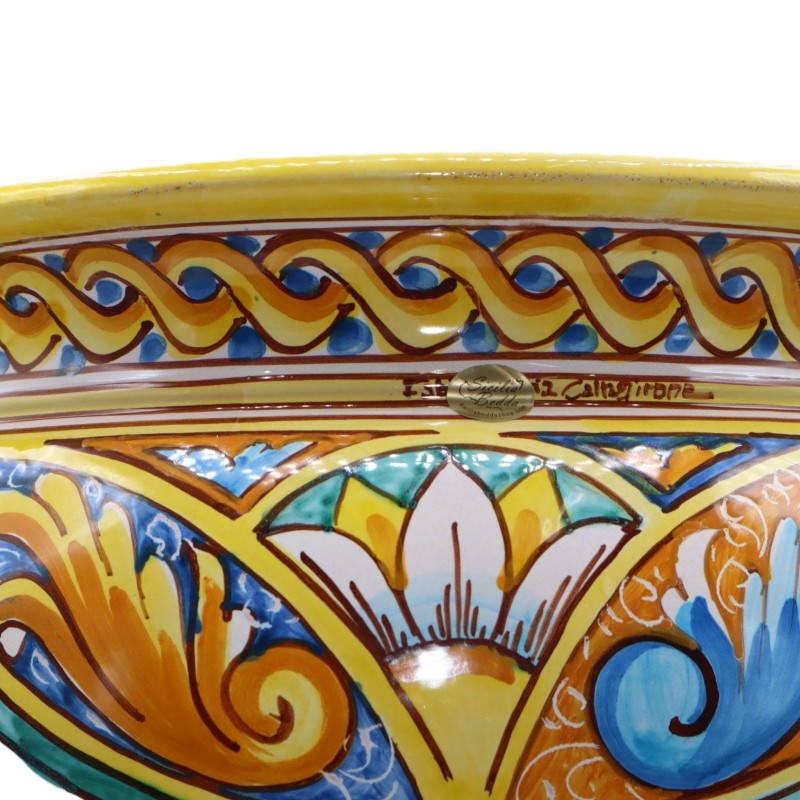 Cachepot Caltagirone keramisk växtkruka, barock-palermo-dekoration, med 5 storleksalternativ (1 st) - 