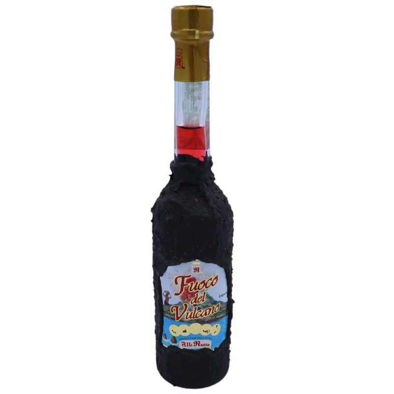 Liquore Fuoco del Vulcano ricoperto con Pietra Lavica dell'Etna 100ml - 