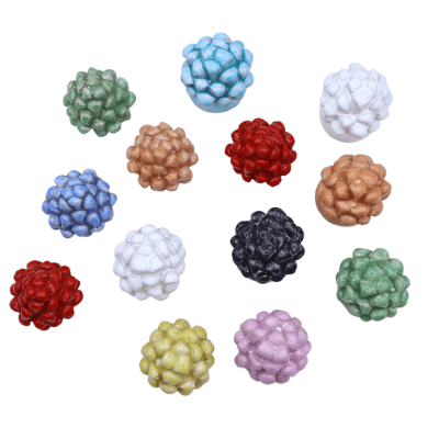 Pomme de pin en céramique Caltagirone h 5/6 cm en différentes couleurs - 100% fabriqué à la main - 