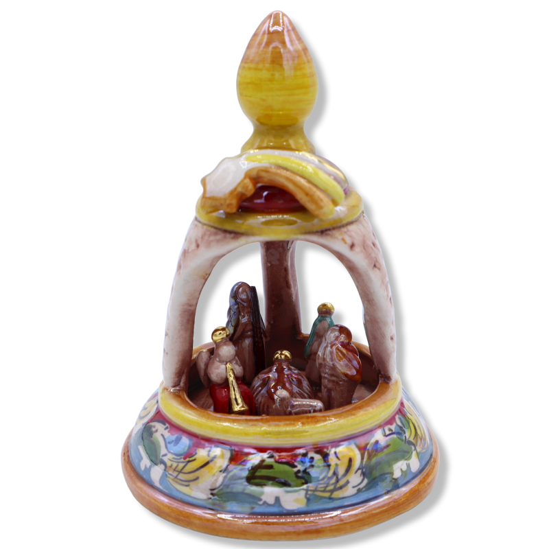 Craftsmanship, in Bell, in goede keramiek van Caltagirone, decoraties in 24k goud, H14 cm approx. Mod NF - 
