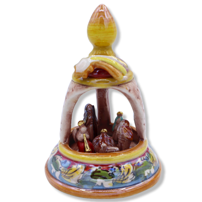 Craftsmanship, in Bell, in goede keramiek van Caltagirone, decoraties in 24k goud, H14 cm approx. Mod NF - 