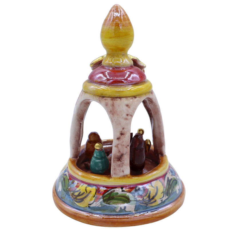 Craftsmanship, in Bell, in goede keramiek van Caltagirone, decoraties in 24k goud, H14 cm approx. Mod NF - 