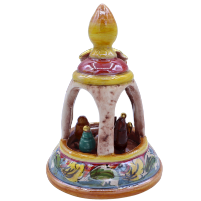 Craftsmanship, in Bell, in goede keramiek van Caltagirone, decoraties in 24k goud, H14 cm approx. Mod NF - 