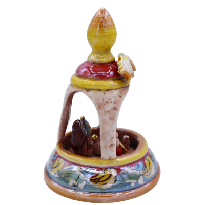 Craftsmanship, in Bell, in goede keramiek van Caltagirone, decoraties in 24k goud, H14 cm approx. Mod NF - 