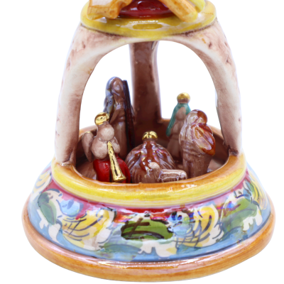 Craftsmanship, in Bell, in goede keramiek van Caltagirone, decoraties in 24k goud, H14 cm approx. Mod NF - 