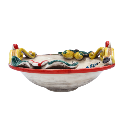 Ceramic center Caltagirone, dekoracja '600 blue, diameter 26 cm ok. Mod RP -  2