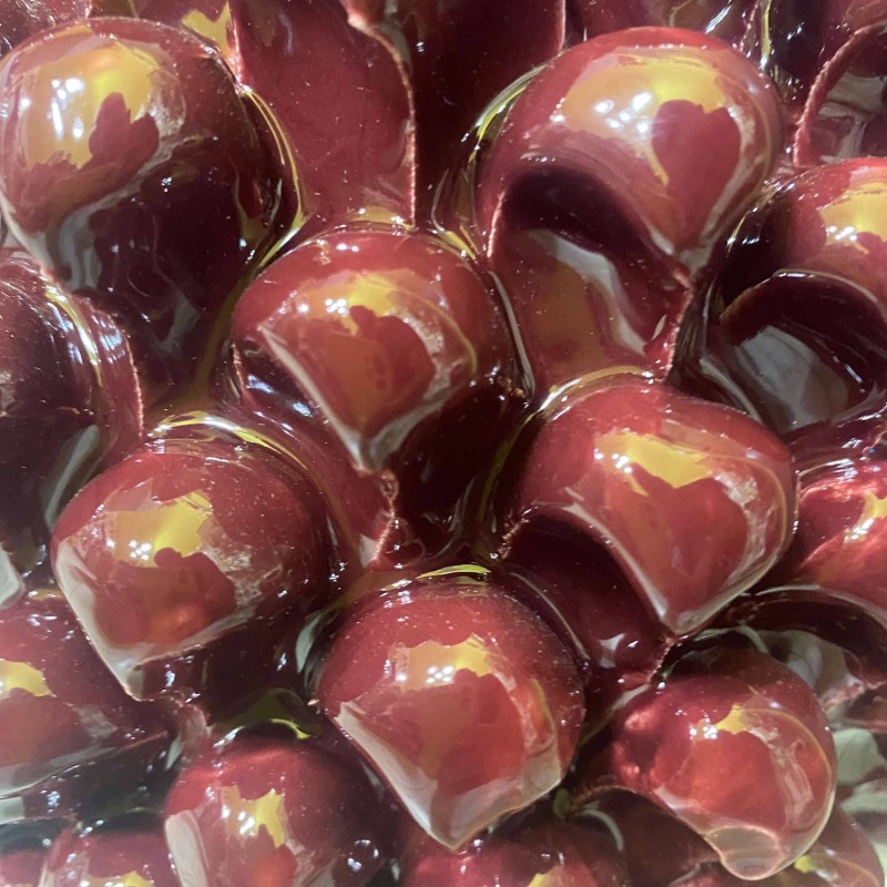 Pomme de pin sicilienne en céramique Caltagirone avec option h 25 cm ou h 30 cm environ. (1pc) Tige décoration baroque b