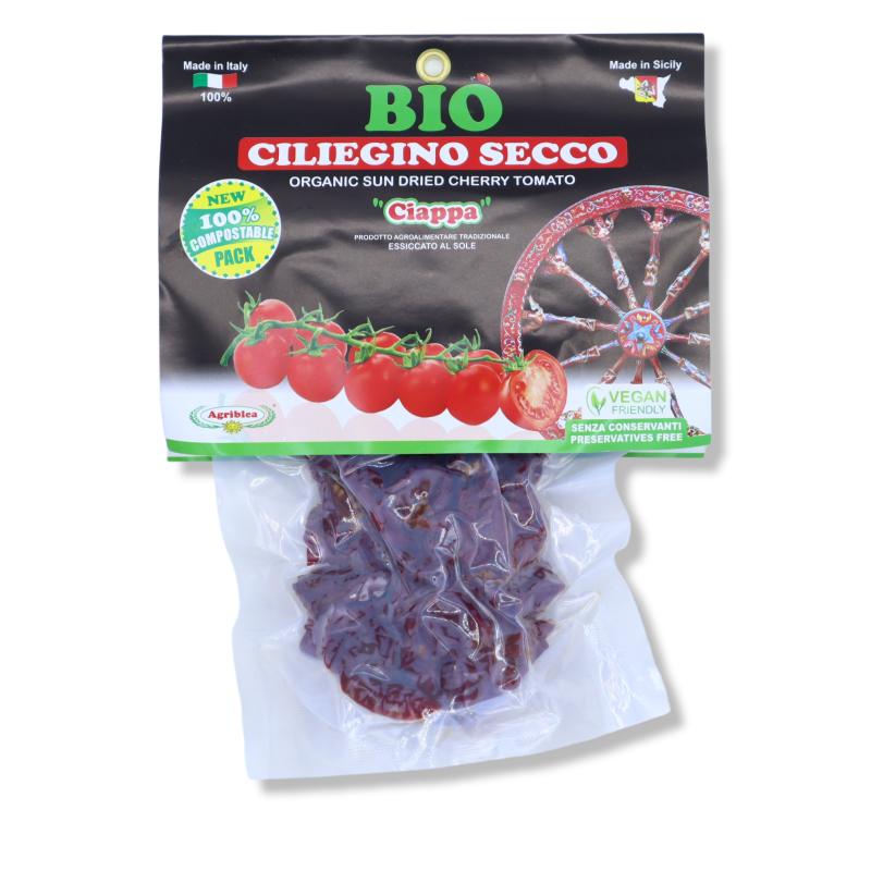 Tomate cereja siciliano seco orgânico, em vários formatos - 