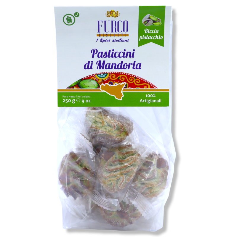 Bollería de almendras, rizo de pistacho, 250g - 