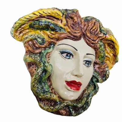 Liczby mityczne, Ceramic Medusa, szef Caltagirone – Measures cm 28 h23 - 