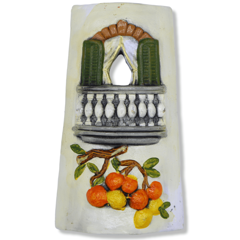 Ceramica Siciliana kakel med lättnader, h 20 cm, tillgängliga med olika dekorationer - Mod MB - 