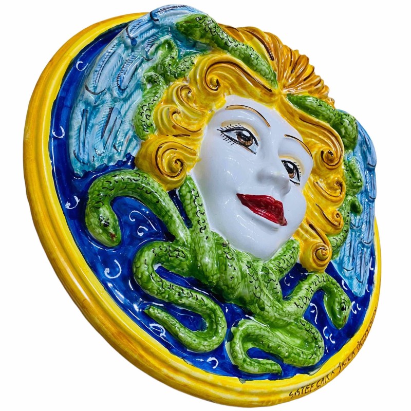 Cytat: Cytat: Medusa Sicilian ceramic disc – pomiary około 35 cm - 