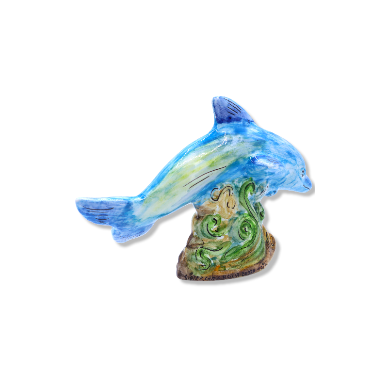 Ręcznie zdobiony ceramiczny delfin sycylijski - dostępne dwa modele Mod GR - 