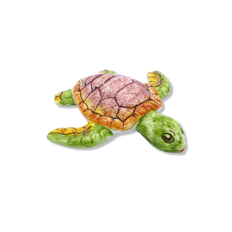 Zeeschildpad van fijn Siciliaans keramiek, in verschillende maten (1st) - 