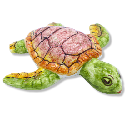 Sea Turtle in fine Sicilian ceramic, in various sizes (1pc) - 