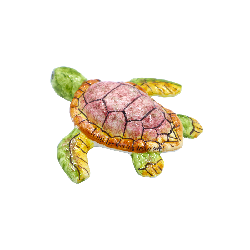 Zeeschildpad van fijn Siciliaans keramiek, in verschillende maten (1st) - 