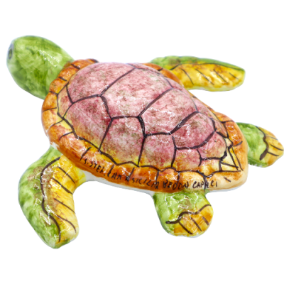 Sea Turtle in fine Sicilian ceramic, in various sizes (1pc) - 