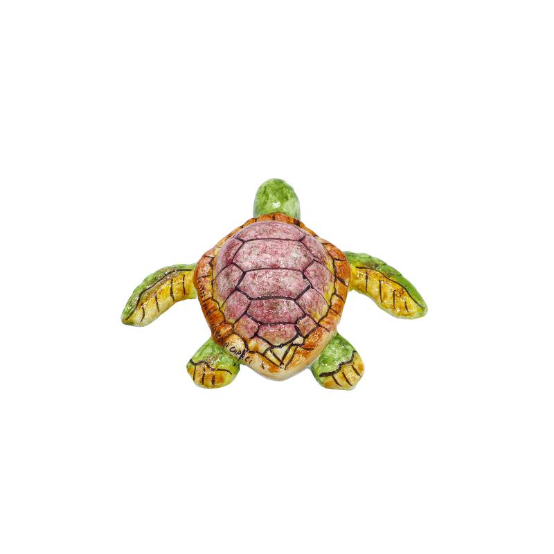 Zeeschildpad van fijn Siciliaans keramiek, in verschillende maten (1st) - 