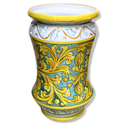 Portaombrelli Albarello i ceramica di Caltagirone traforato, barockdekoration, h 50 cm ca. Mod GR - 