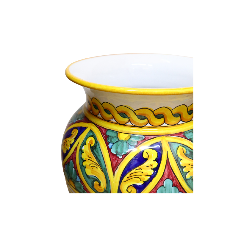 Grand pot parapluie, décoration Palerme XVIIIème - hauteur 50 cm environ. Mod GR - 