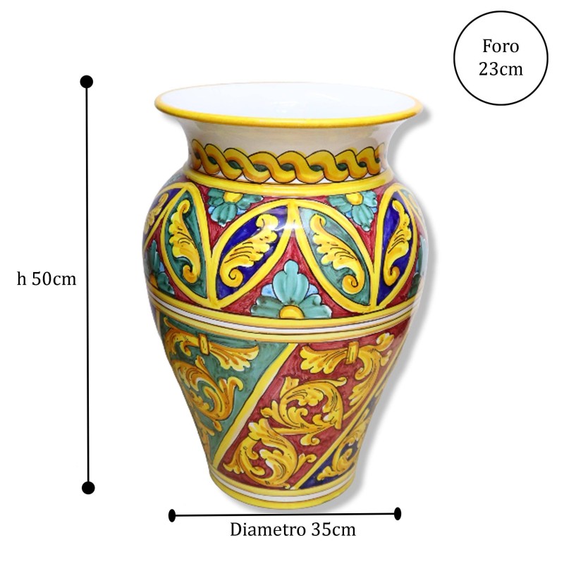 Porta-guarda-chuva Jar grande, decoração de Palermo do século XVIII - altura aprox. 50 cm Mod GR - 