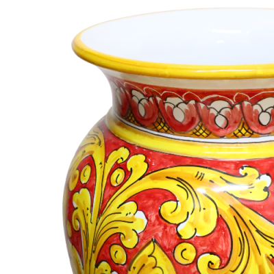 Grote paraplubak, ca. h 50 cm. Barokdecoratie, rode achtergrond. - 