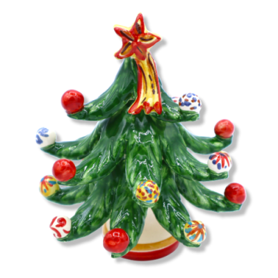 Caltagirone ceramic Christmas tree, Stella Cometa, available in two sizes, Mod MN - 