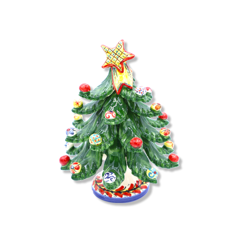 Caltagirone ceramic Christmas tree, Stella Cometa, available in two sizes, Mod MN - 