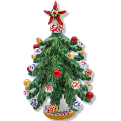 Caltagirone keramisk julgran, Puntale och Stella, tre storlekar (1 st) - 