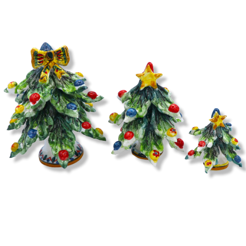 Árvore de Natal de cerâmica Caltagirone, disponível em três tamanhos, Mod CNR - 