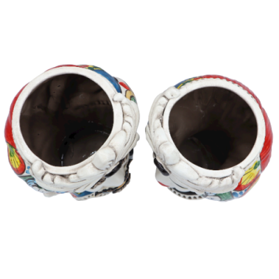 Testa di Moro Caltagirone con fregio, decoro stile carretto Siciliano, h 28 cm ca. - 