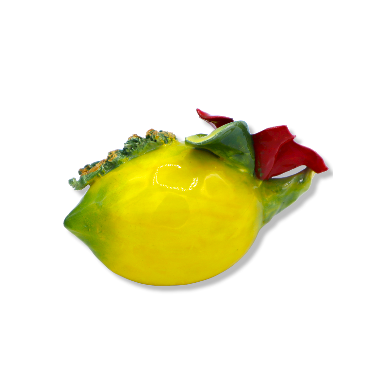 Limone Maxi-Krippe aus feiner Keramik mit Weihnachtsstern, mit oder ohne Schnee, L 16 / 17 cm ca. CPR-Mod - 