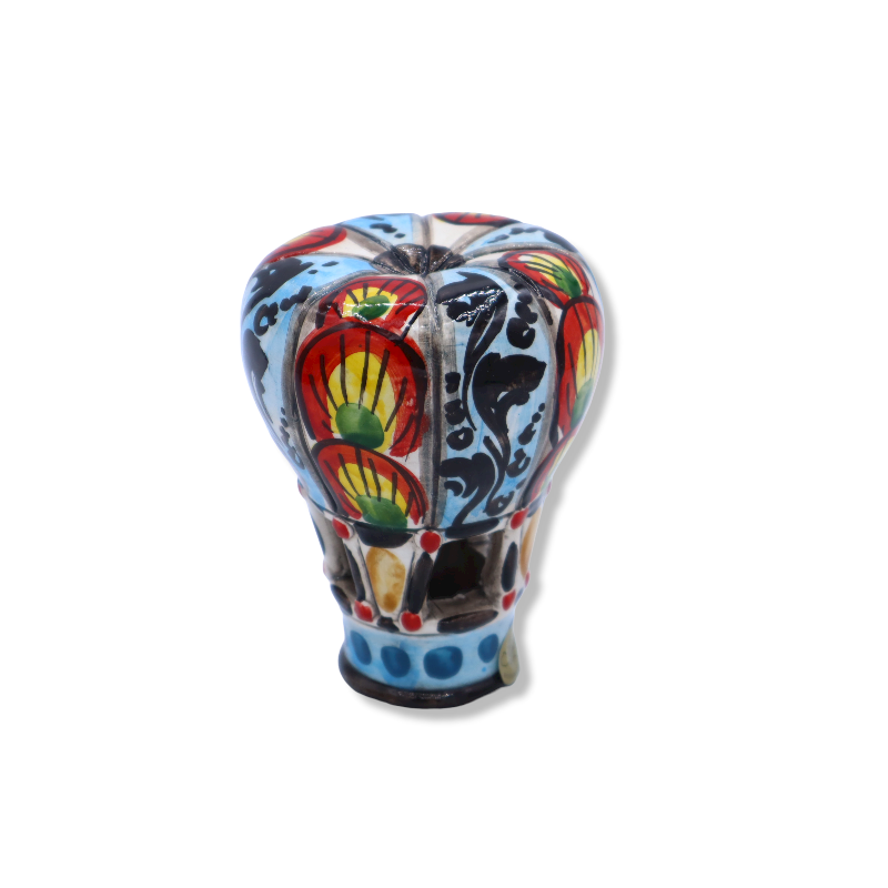 Mongolfiera in ceramica di Caltagirone h 10 cm ca. (1Unità) in vari decori casuali - 
