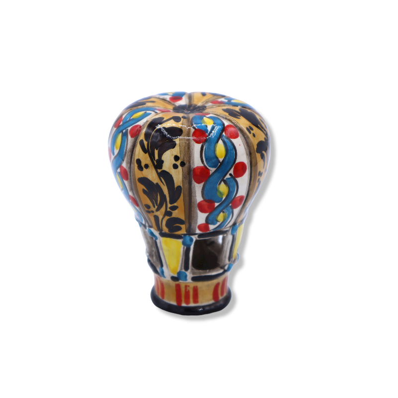 Montgolfière en céramique Caltagirone, d'environ 10 cm de haut. (1pc) dans diverses décorations aléatoires - 