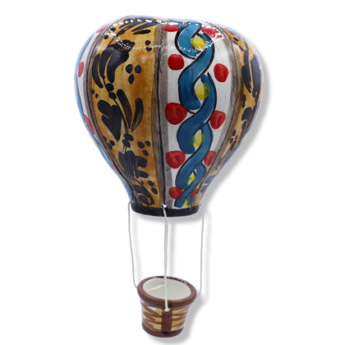 Montgolfière en céramique Caltagirone - h environ 24 cm (1pc) décoration aléatoire -  2