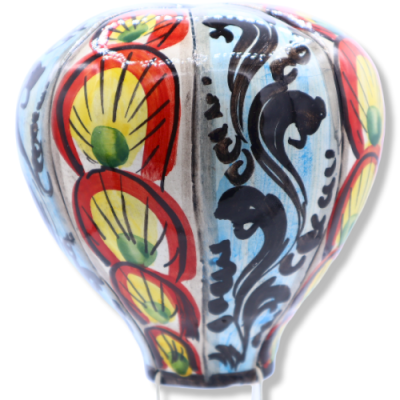 Montgolfière en céramique Caltagirone - h environ 24 cm (1pc) décoration aléatoire - 
