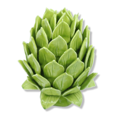 Support à artichauts, en céramique fine, fait main, en deux tailles (1pc) vert - 