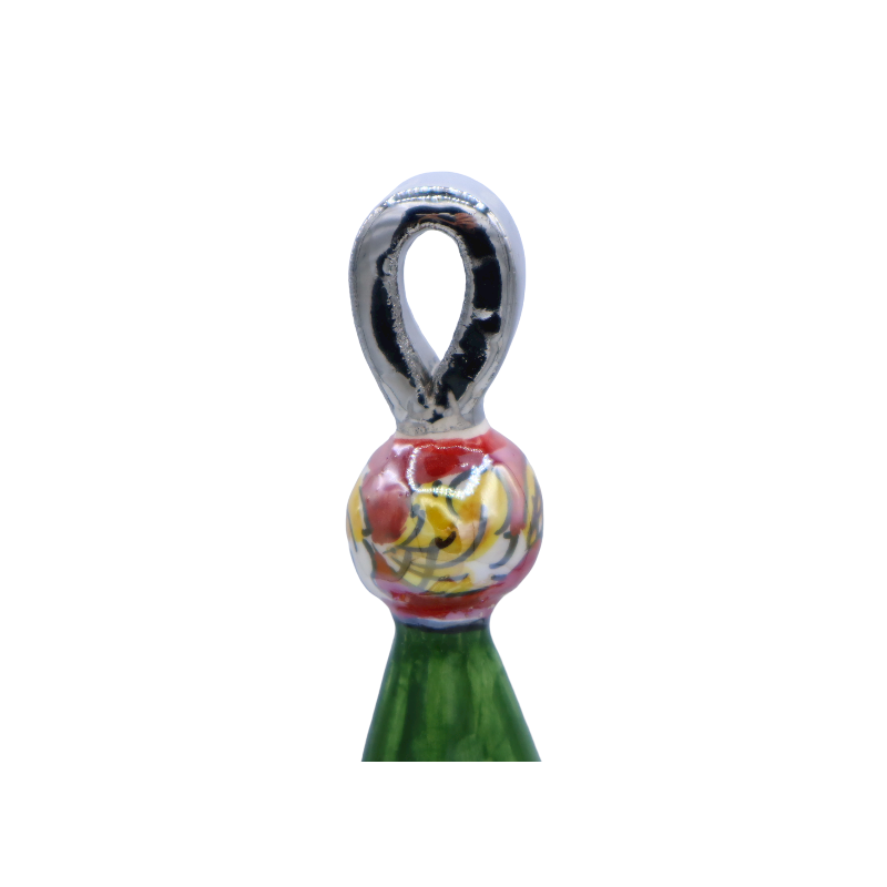 Julgran serie ISLITE keramik av Caltagirone - Gold, Platinum och Mother of Pearl - mobila bollar - Höjd 30 cm ca. Mod NF