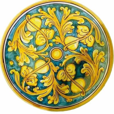 Hand painted Sicilian ceramic ornamental plate - various decorations available, diameter 25 cm - 