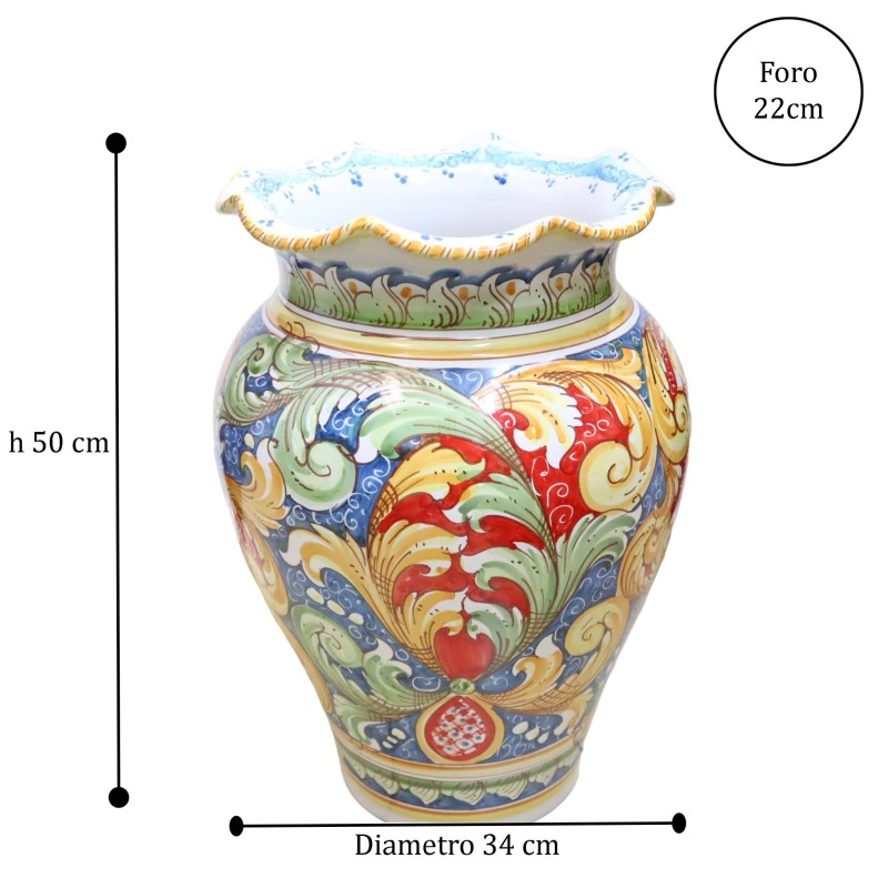 Porte parapluie festonné, décoration baroque - hauteur 50 cm environ Mod BR - 