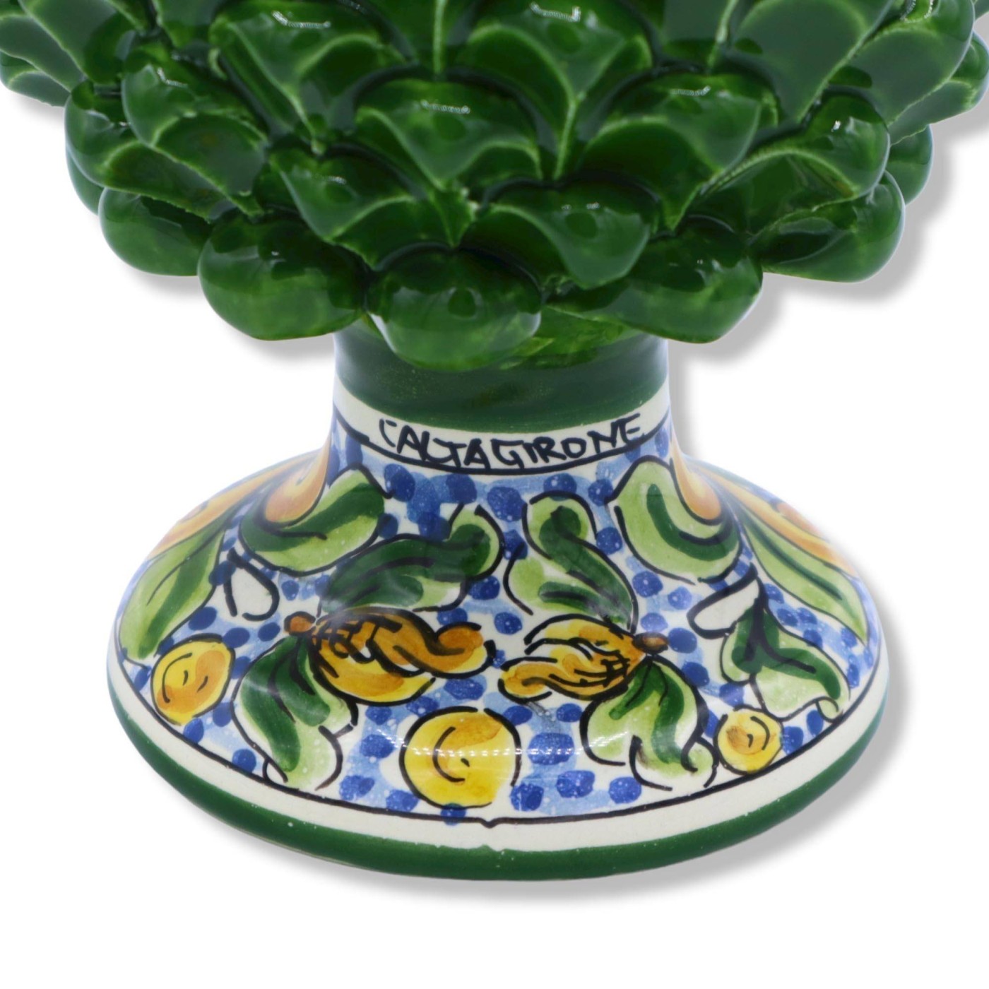 CEAR Céramique - Demi Pomme De Pin Couleur Aigue-marine, Pomme De Pin